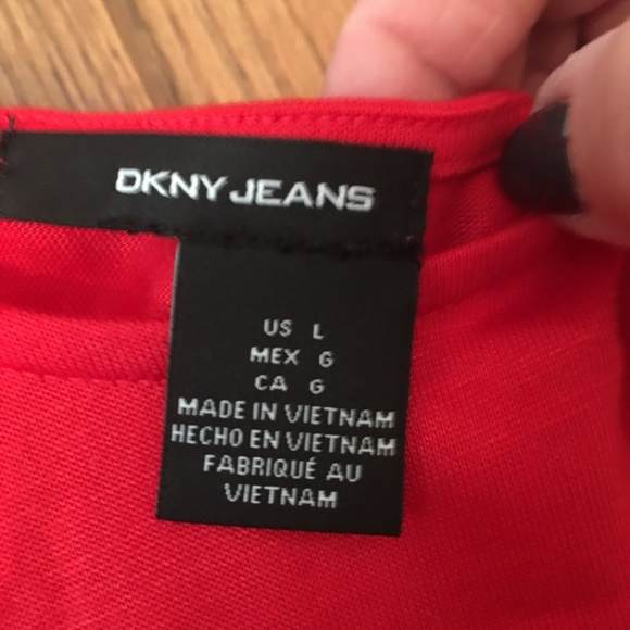 DKNY Red Hi/Low Dress Summer - Picture 4 of 11